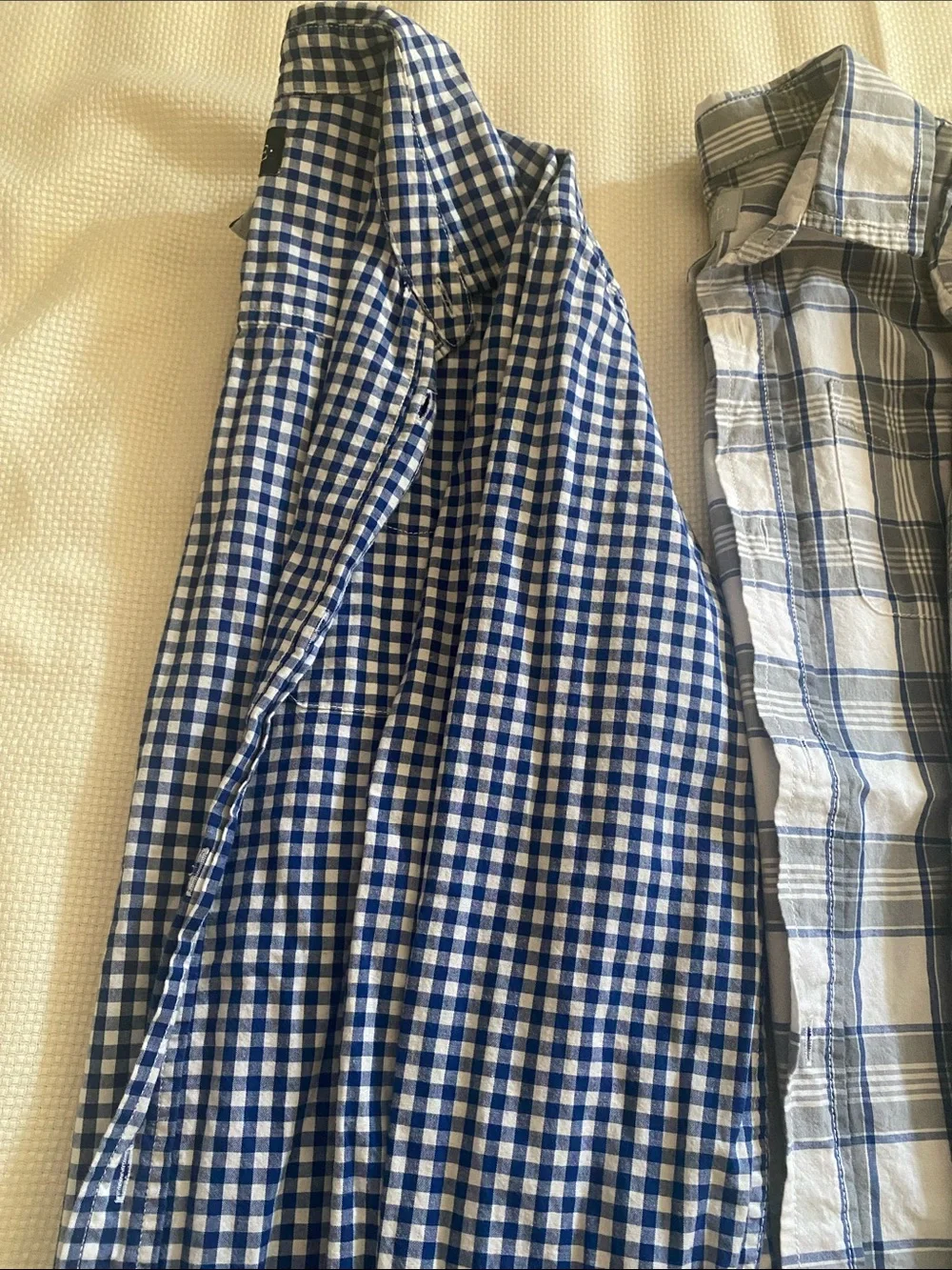 Kids Childrens place Plaid Button-Down Shirt - Blue/White